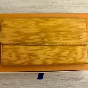 Louis Vuitton Yellow Epi Leather Wallet